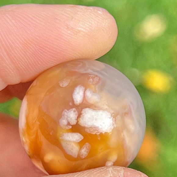 Flower Agate Sphere, 18g, Wandering Bunny LLC - Picture 3 of 10